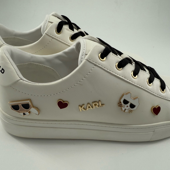 NWOB Karl Lagerfeld Women’s Sneakers White Color - Picture 3 of 8